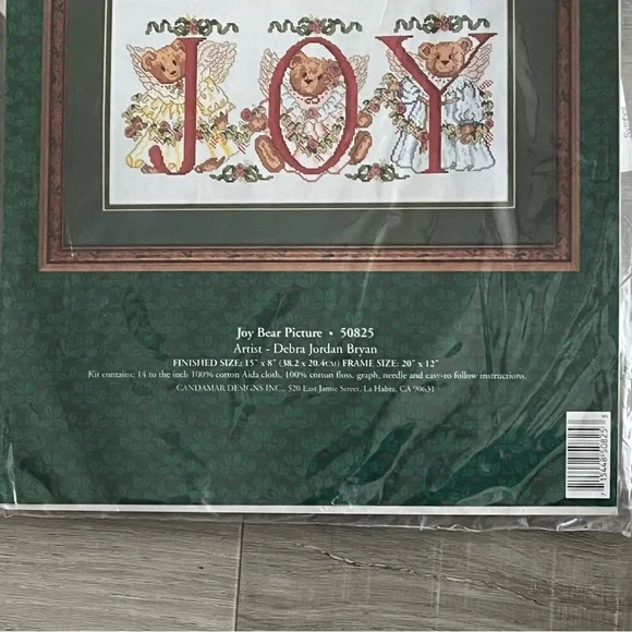 NWT Candamar Designs Inc Holiday Traditions Joy Bear Counted Cross Stitch Kit - Picture 8 of 10